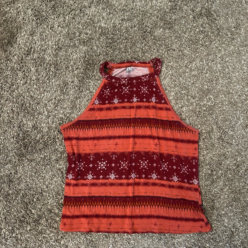 Mudd highneck orange crop top size large